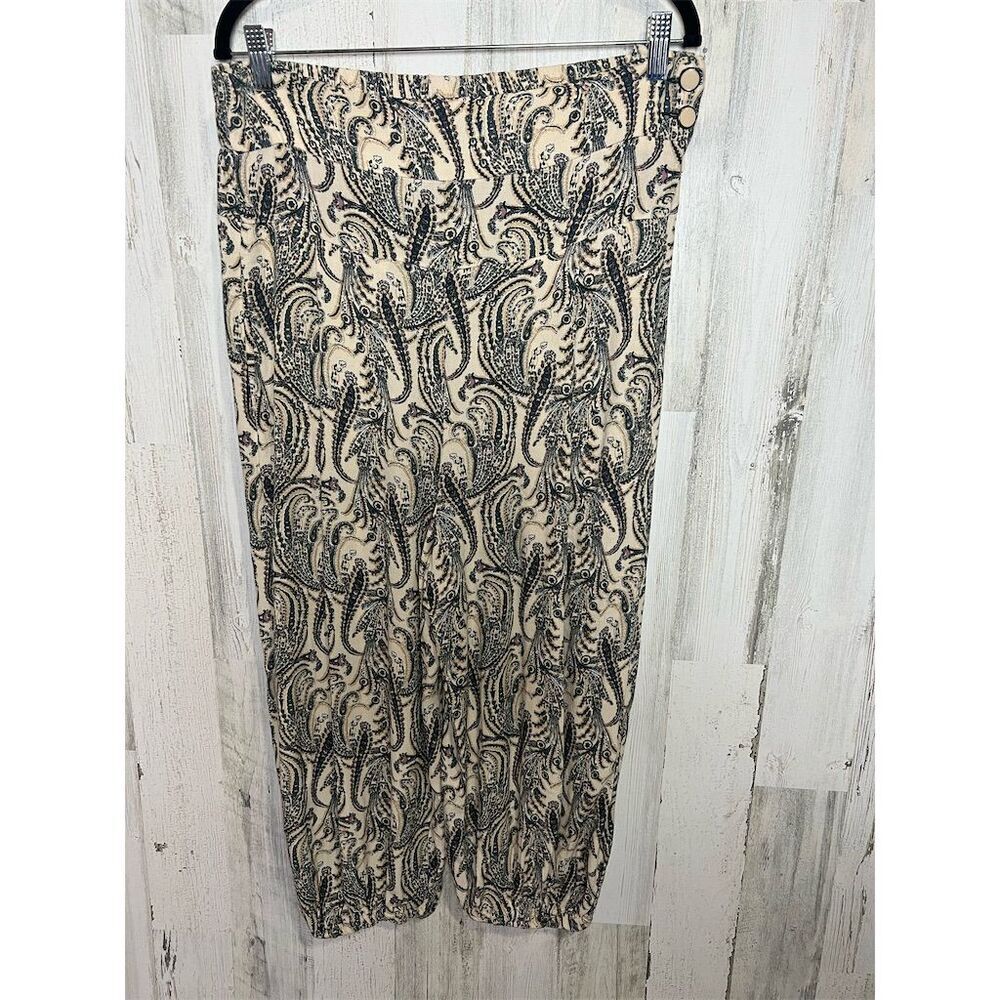 Anthropologie Women's Paisley Print Harem Pants‎ Size L Multicolor